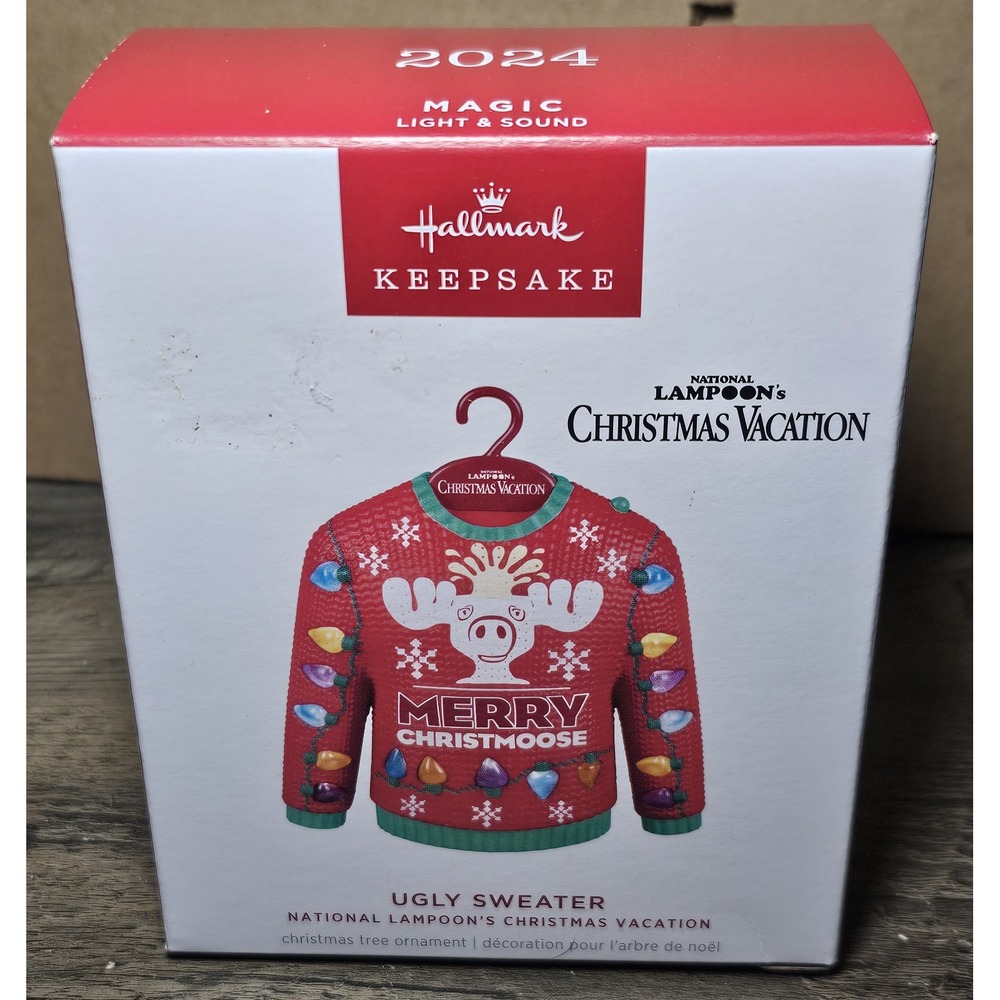 Hallmark 2024 UGLY SWEATER Lampoon Christmas Vacation MAGIC Ornament NIB